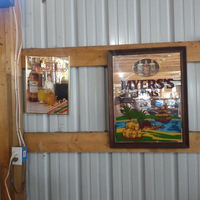 MYERS'S RUM & TUACA GOLDEN SCREW MIRRORED SIGNS
