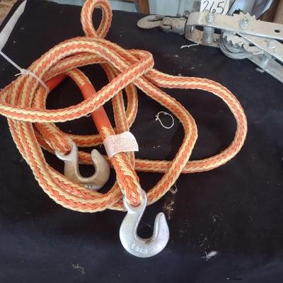 TOW ROPE, COME-ALONG AND A TIRE IRON