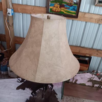 STEEL MOOSE BASE LAMP AND A MOOSE WALL SHELF