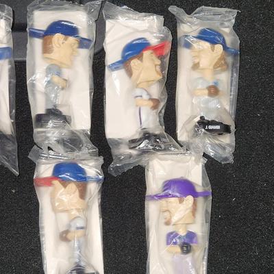 Sale Photo Thumbnail #216: Vintage Post MLB mini Bobble heads Piazza Giambi & more

Will receive all items pictured and are in great condition.