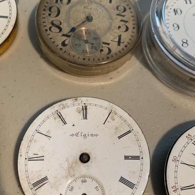 Large Lot - Pocket Watch Movements w/ Dials