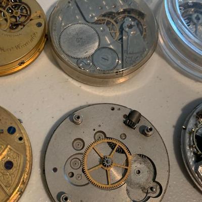 Large Lot - Pocket Watch Movements w/ Dials