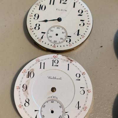 Large Lot - Pocket Watch Movements w/ Dials