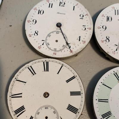 Large Lot - Pocket Watch Movements w/ Dials