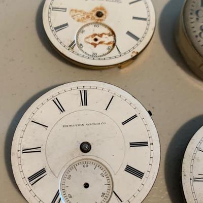 Large Lot - Pocket Watch Movements w/ Dials
