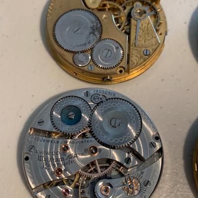 Large Lot - Pocket Watch Movements w/ Dials