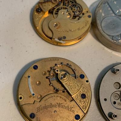 Large Lot - Pocket Watch Movements w/ Dials