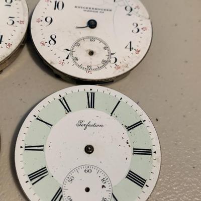 Large Lot - Pocket Watch Movements w/ Dials