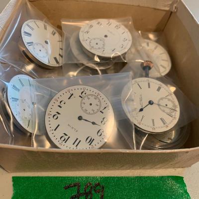 Large Lot - Pocket Watch Movements w/ Dials