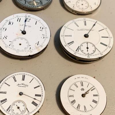 Large Lot - Pocket Watch Movements w/ Dials