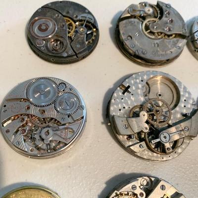 Large Lot - Pocket Watch Movements w/ Dials