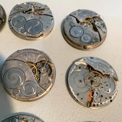 Large Lot - Pocket Watch Movements w/ Dials