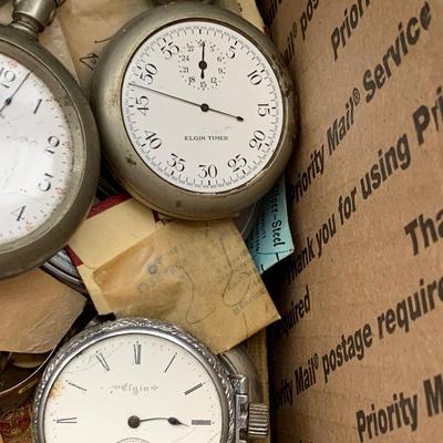 Huge Lot - Misc Parts - Pocket Watches / Wristwatches