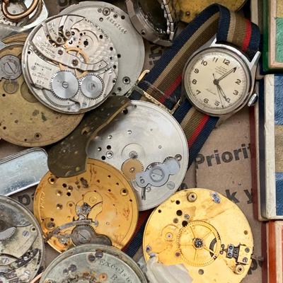 Huge Lot - Misc Parts - Pocket Watches / Wristwatches