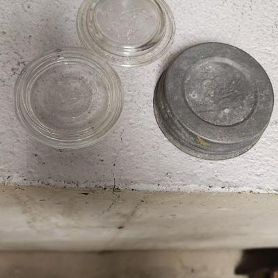 Sale Photo Thumbnail #348: Neat group of old canning jars.