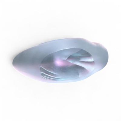 Sale Photo Thumbnail #502: Lalique Light Blue Frosted Crystal Duck Figurine.  Lalique is a renowned French Glass Designer and artist known for Art Nouveau pieces.
3.5" long