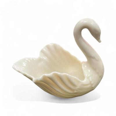 Sale Photo Thumbnail #509: VIntage Lenox Porcelain Swan Trinket Dish (To The Bride)  Approximately 2.5" long