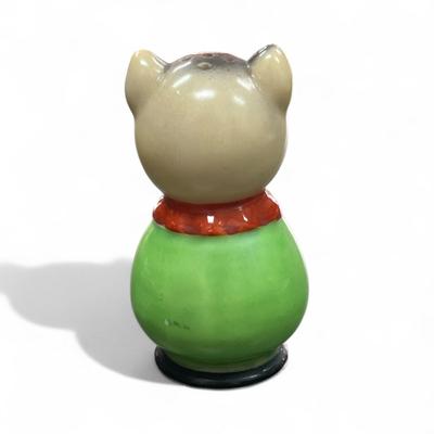 Sale Photo Thumbnail #517: Vintage Japan Cat Salt or Pepper Shaker  Paint missing on part of left paw.  No cork in bottom.
2.5" tall