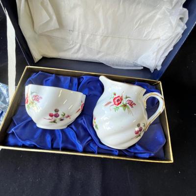 Lot 58 Vintage Coalport cream & suger NIB