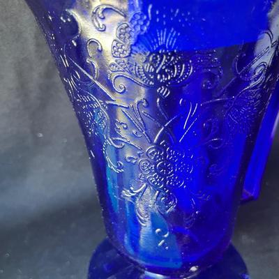 Lot 63 Blue glass group