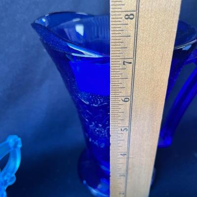 Lot 63 Blue glass group