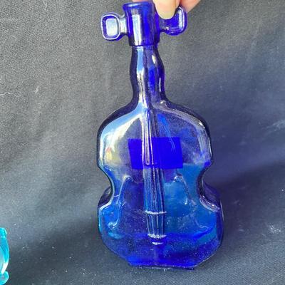 Lot 63 Blue glass group