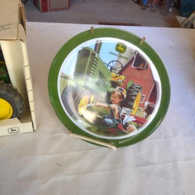 JOHN DEERE TRACTOR AND PLATE