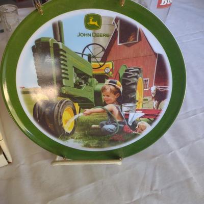 JOHN DEERE TRACTOR AND PLATE