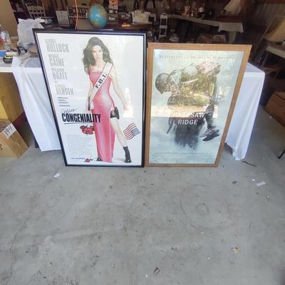 TWO MOVIE POSTERS "HACKSAW RIDGE" & "MISS CONGENIALITY"
