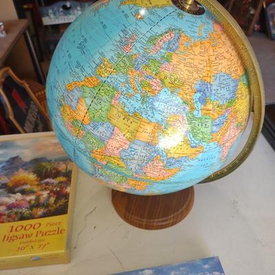 WORLD GLOBE & TWO NEW PUZZLES