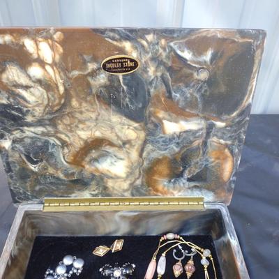 BEAUTIFUL JEWELRY BOX FILLED W/ JEWELRY