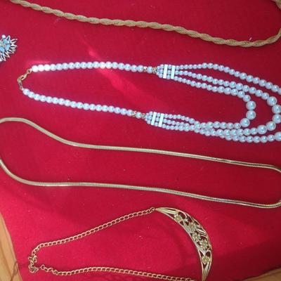 DISPLAY CASE W COSTUME JEWELRY