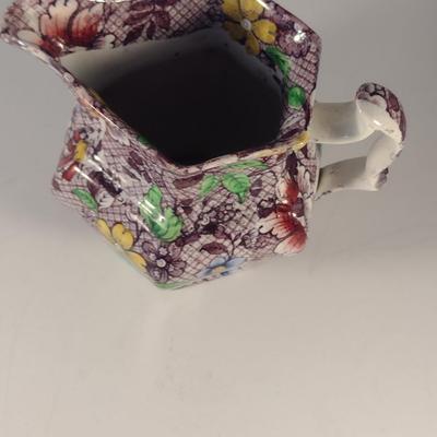 Antique Chintz Pattern Jug/Pitcher- Approx 5 1/2" Tall