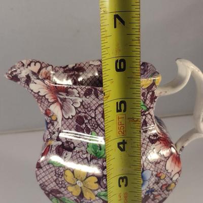 Antique Chintz Pattern Jug/Pitcher- Approx 5 1/2" Tall