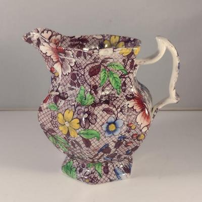 Antique Chintz Pattern Jug/Pitcher- Approx 5 1/2" Tall