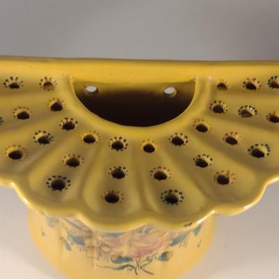 Sale Photo Thumbnail #104: Early French Faience Wall Pocket.  Possibly circa 1700's.