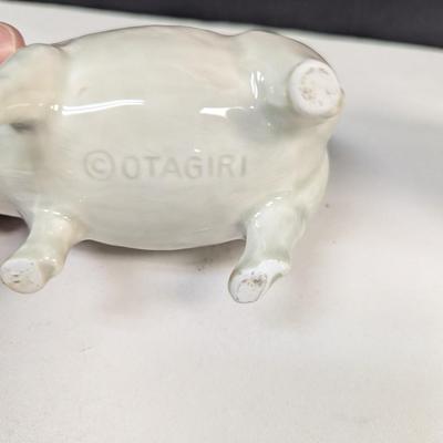 Sale Photo Thumbnail #745: Otagiri Pig Cream & Sugar Set Japan Hand Painted With Label