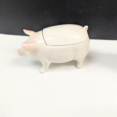 Sale Photo Thumbnail #743: Otagiri Pig Cream & Sugar Set Japan Hand Painted With Label