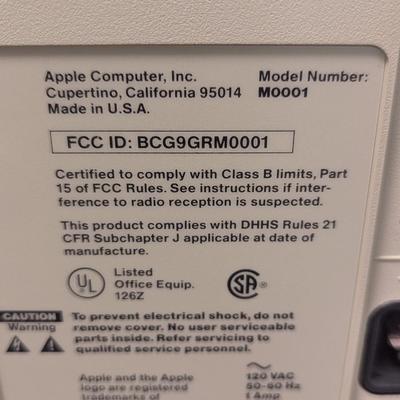 Apple Computer Model # M0001 - Modem Model # A9M0301 BCG794 Modem 1200