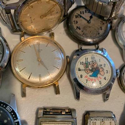 Huge Lot - Vintage Men’s Wristwatch Parts Lot