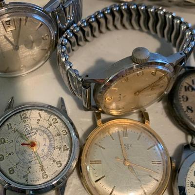 Huge Lot - Vintage Men’s Wristwatch Parts Lot