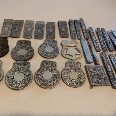 Large Lot - 800 Silver Money Clips