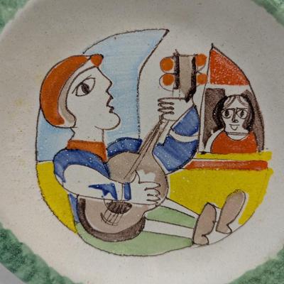 Sale Photo Thumbnail #788: Giovanni Desimone De Simone Italian Pottery Plate Serenade Man #64/15