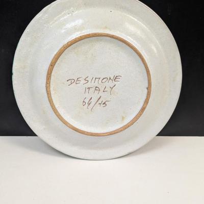 Sale Photo Thumbnail #792: Giovanni Desimone De Simone Italian Pottery Plate Puppeteer  #64/15