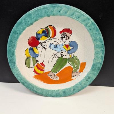 Sale Photo Thumbnail #800: Giovanni Desimone De Simone Italian Pottery Plate Balloon Man #64/7