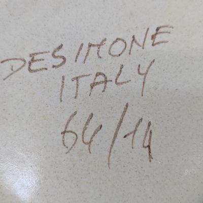 Sale Photo Thumbnail #808: Giovanni Desimone De Simone Italian Pottery Plate Whimsical Street Vendor #64/14