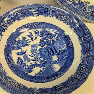 Sale Photo Thumbnail #837: Vintage Willow China Dishes