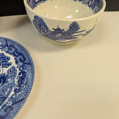 Sale Photo Thumbnail #840: Vintage Willow China Dishes