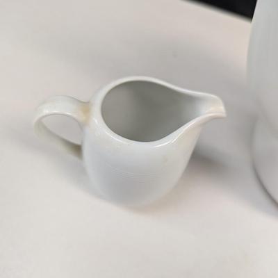 Sale Photo Thumbnail #855: Hutschenreuther Fleuron Chloe’ Paris Rotonde Teapot Set Creamer & Sugar Bowl