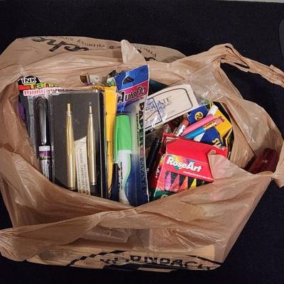 Sale Photo Thumbnail #310: Huge lot of pens crayons and other writing items. All appear to be unused.

Will receive all items pictured as is